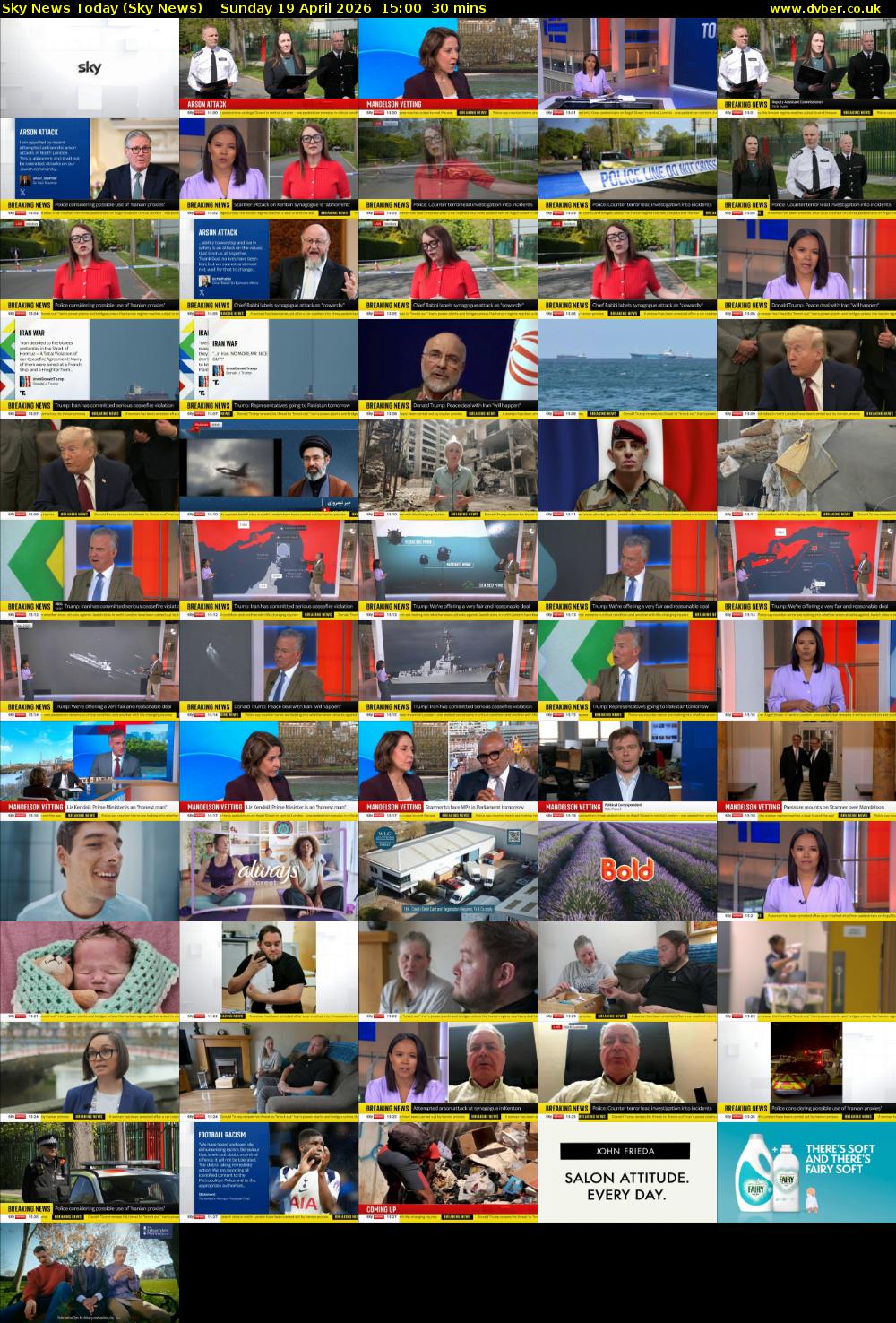 Sky News Today (Sky News) Sunday 19 April 2026 15:00 - 15:30