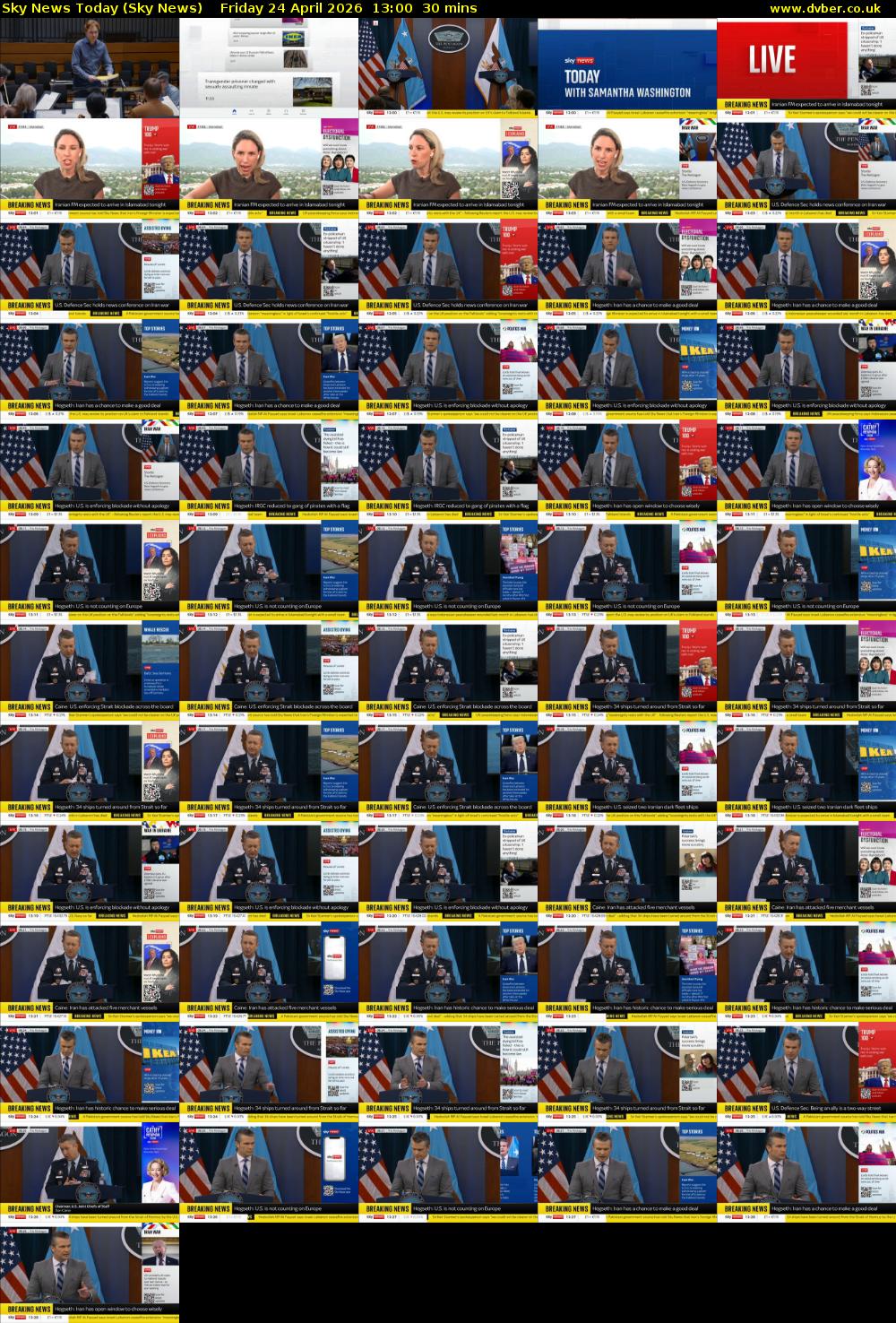 Sky News Today (Sky News) Friday 24 April 2026 13:00 - 13:30