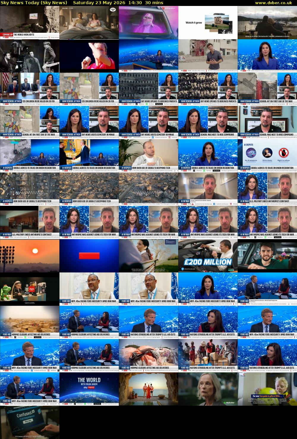Sky News Today (Sky News) Saturday 23 May 2026 14:30 - 15:00