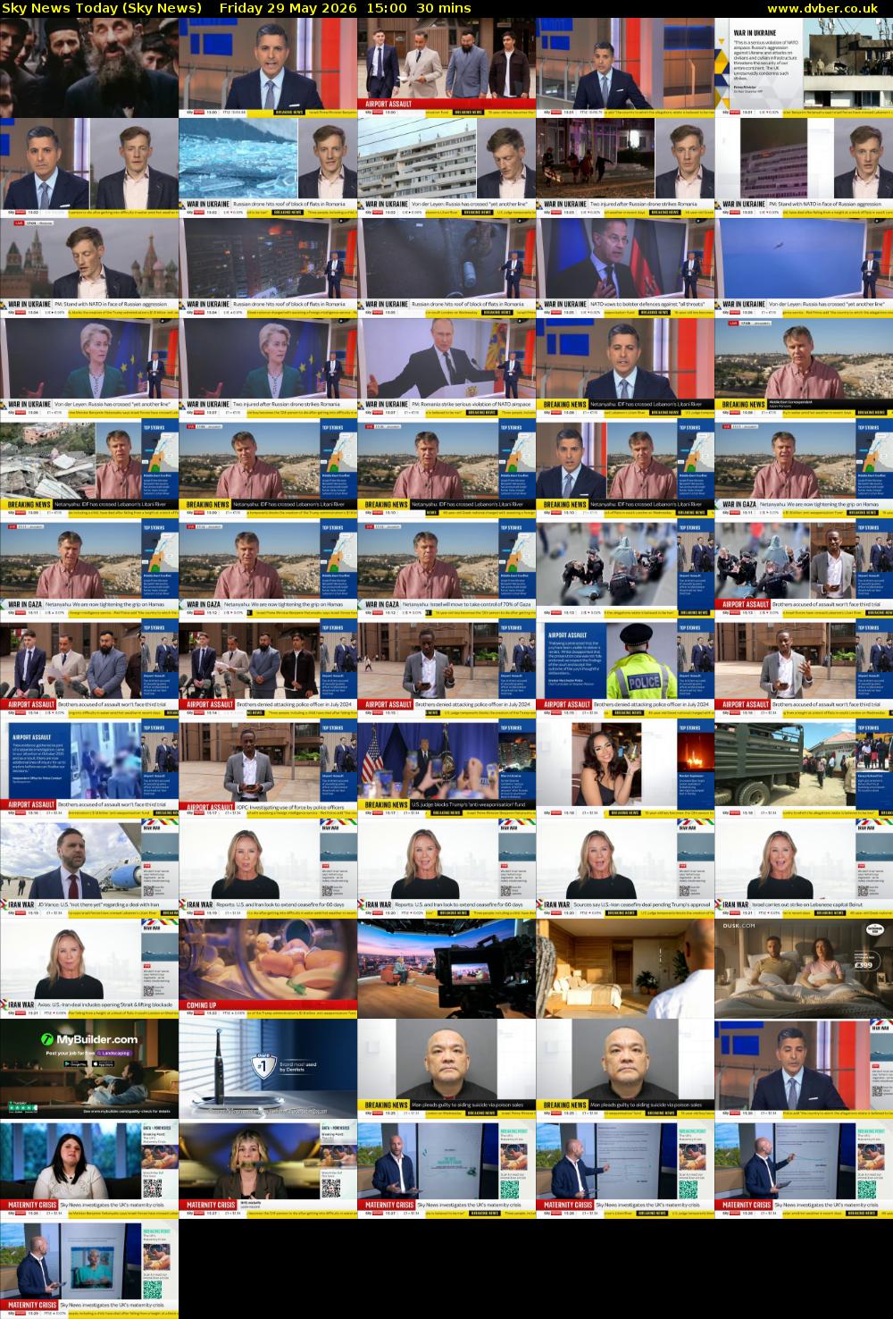 Sky News Today (Sky News) Friday 29 May 2026 15:00 - 15:30