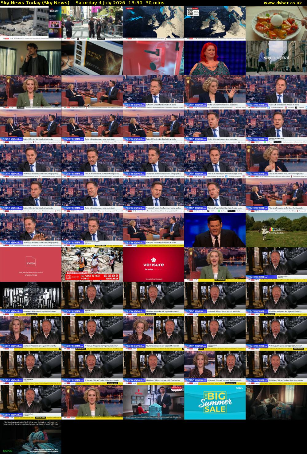 Sky News Today (Sky News) Saturday 4 July 2026 13:30 - 14:00