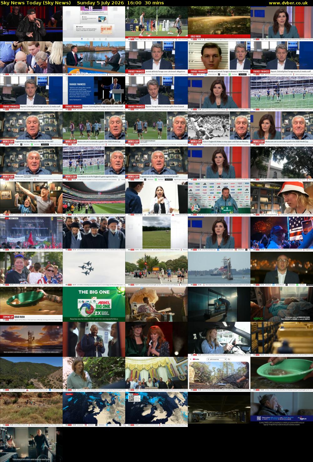Sky News Today (Sky News) Sunday 5 July 2026 16:00 - 16:30