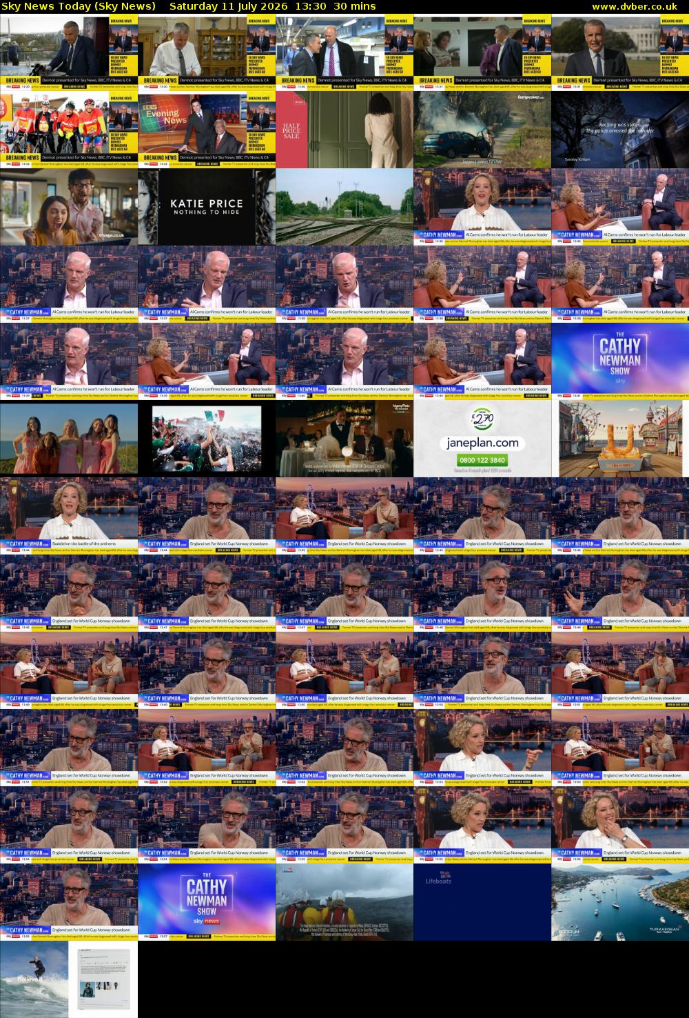 Sky News Today (Sky News) Saturday 11 July 2026 13:30 - 14:00