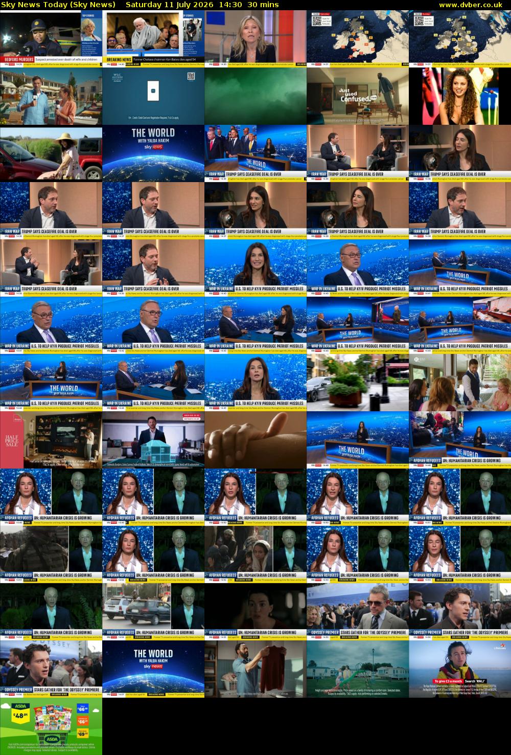 Sky News Today (Sky News) Saturday 11 July 2026 14:30 - 15:00
