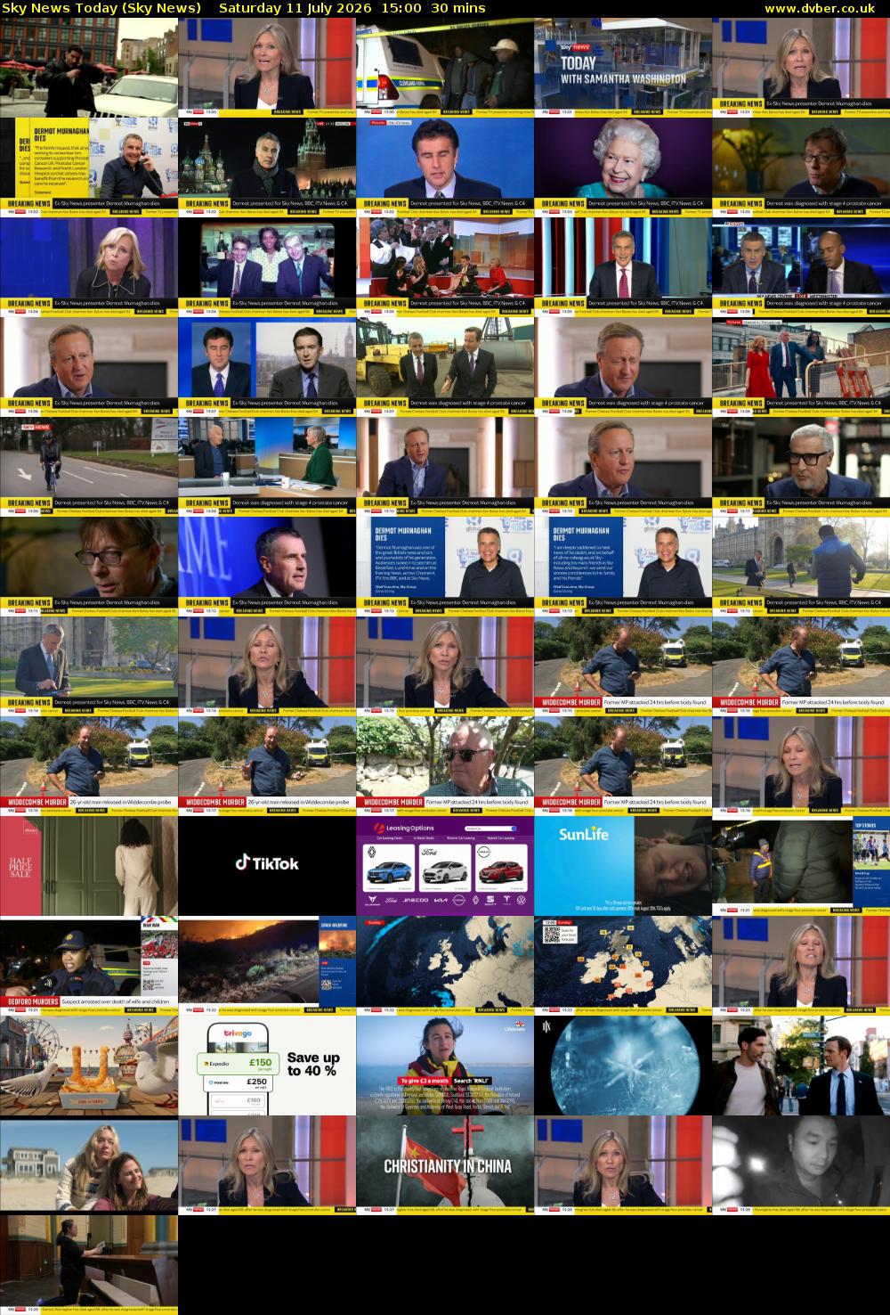 Sky News Today (Sky News) Saturday 11 July 2026 15:00 - 15:30