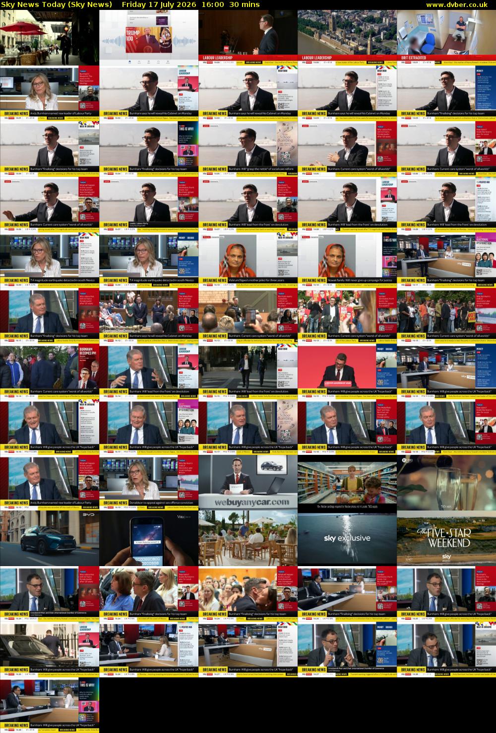 Sky News Today (Sky News) Friday 17 July 2026 16:00 - 16:30