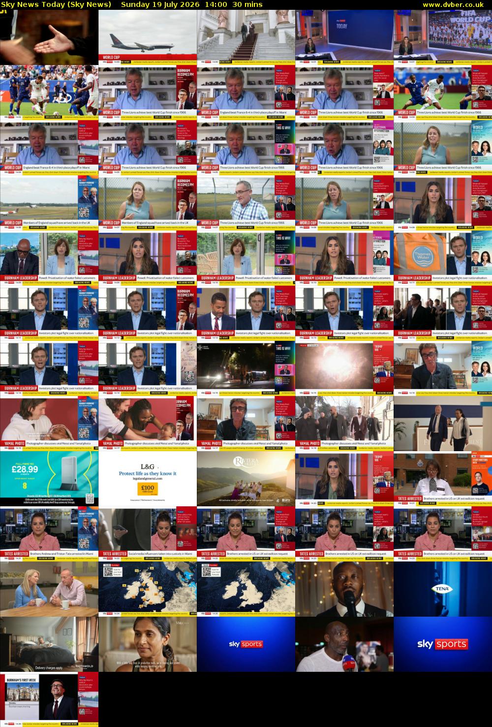 Sky News Today (Sky News) Sunday 19 July 2026 14:00 - 14:30