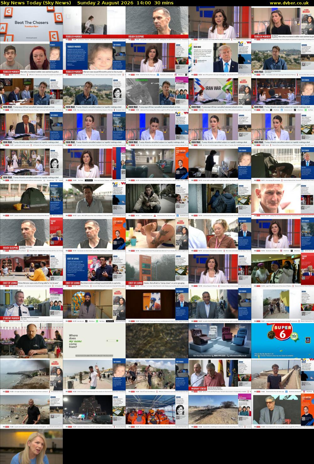 Sky News Today (Sky News) Sunday 2 August 2026 14:00 - 14:30