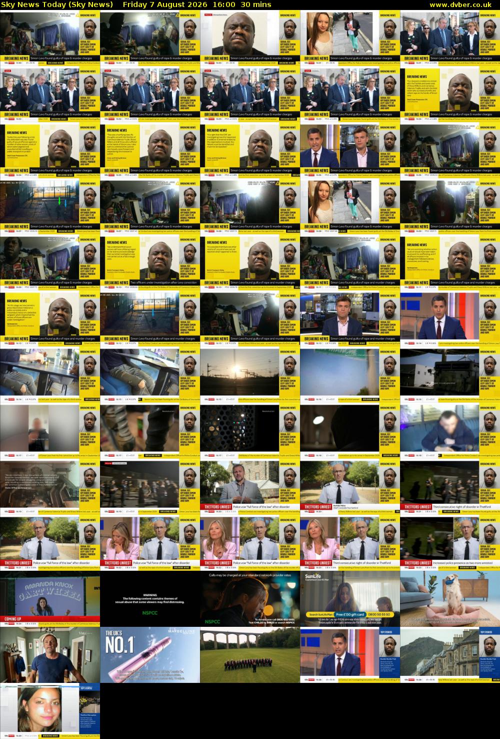 Sky News Today (Sky News) Friday 7 August 2026 16:00 - 16:30