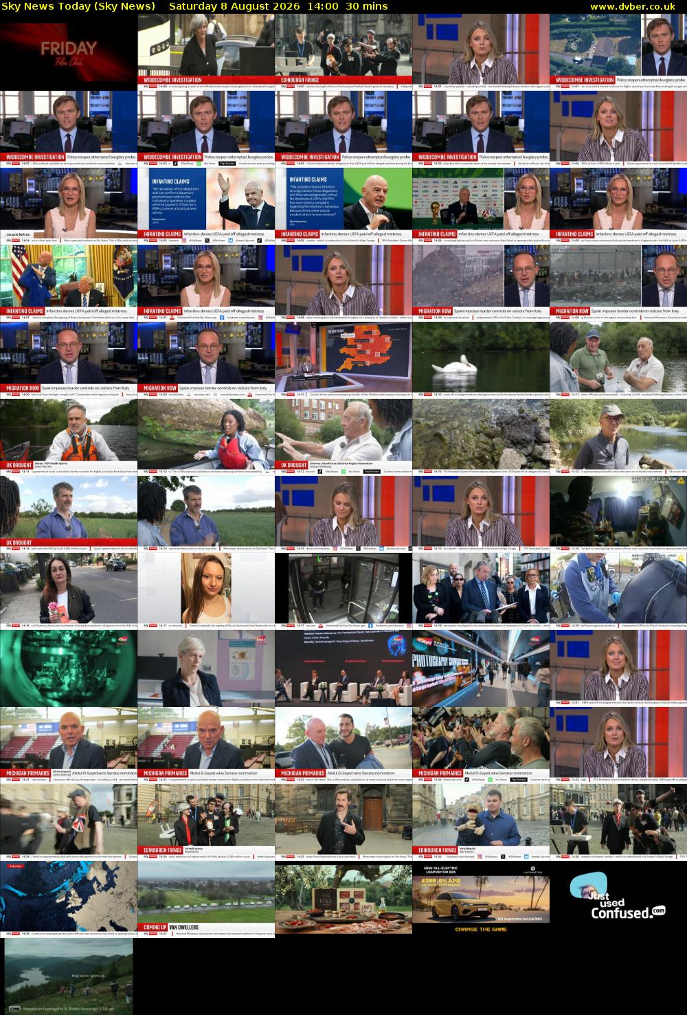 Sky News Today (Sky News) Saturday 8 August 2026 14:00 - 14:30