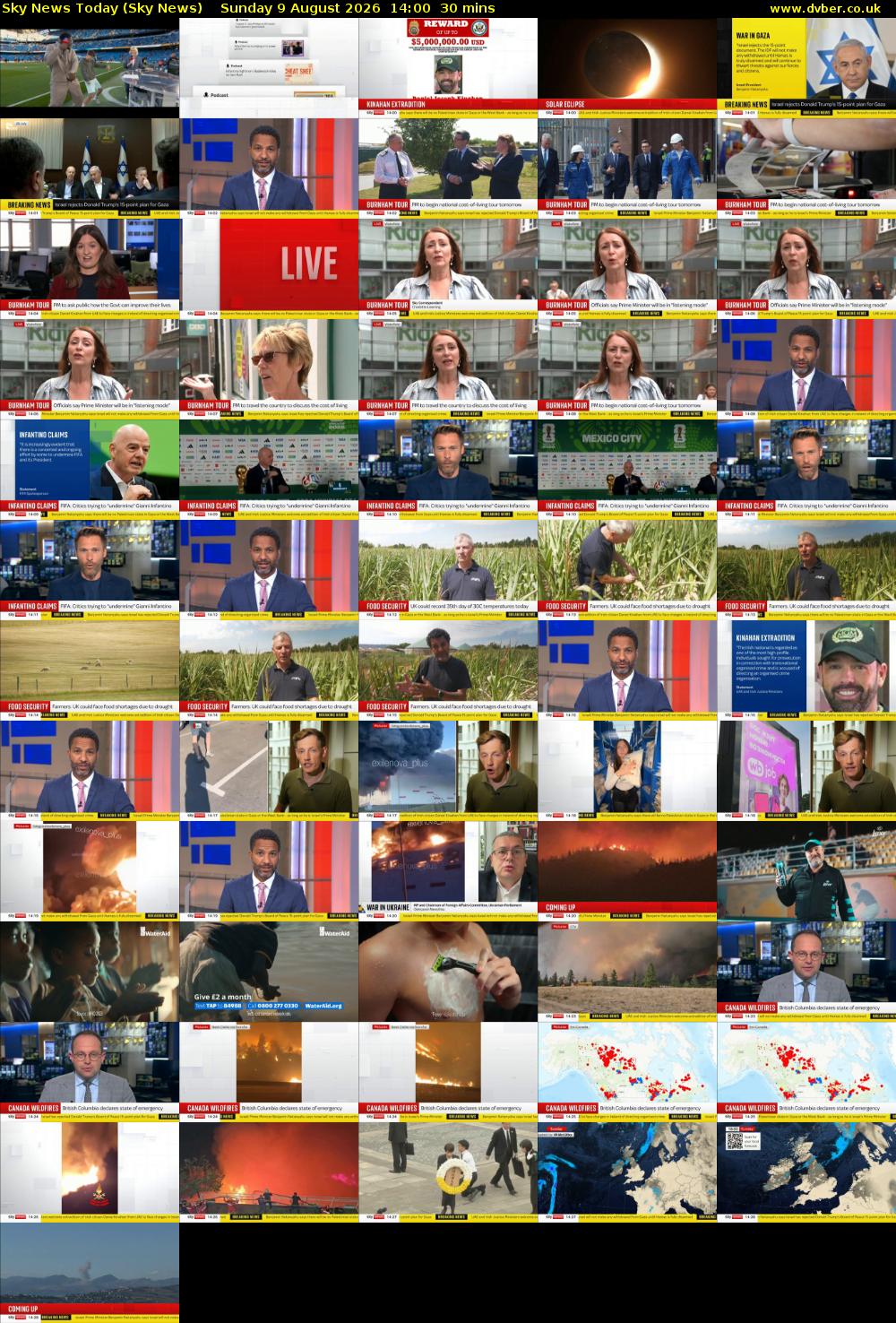 Sky News Today (Sky News) Sunday 9 August 2026 14:00 - 14:30