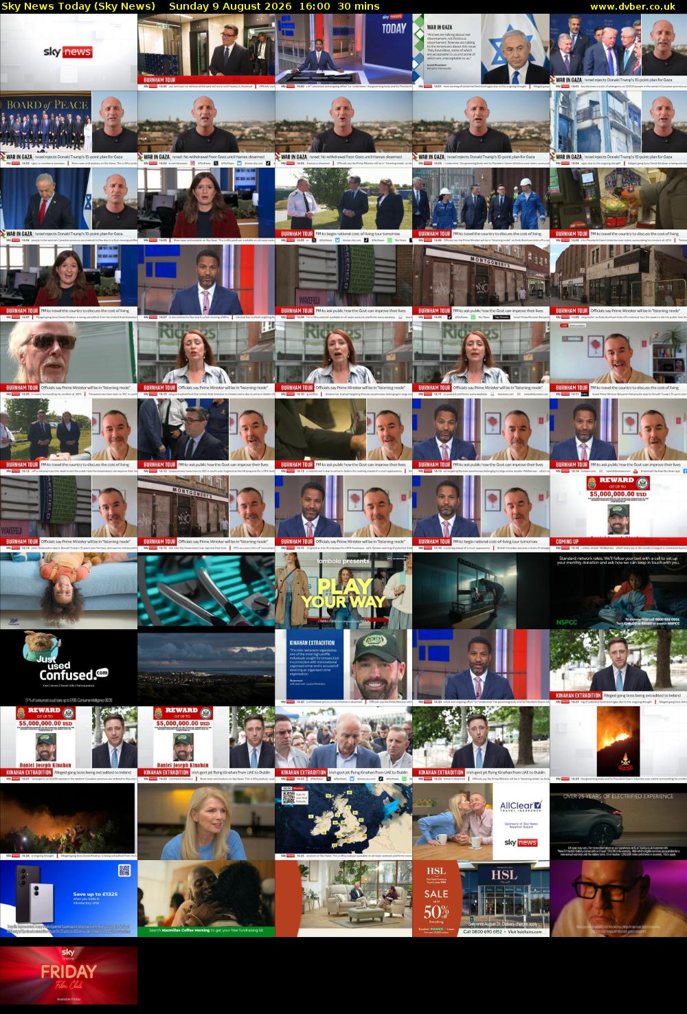 Sky News Today (Sky News) Sunday 9 August 2026 16:00 - 16:30