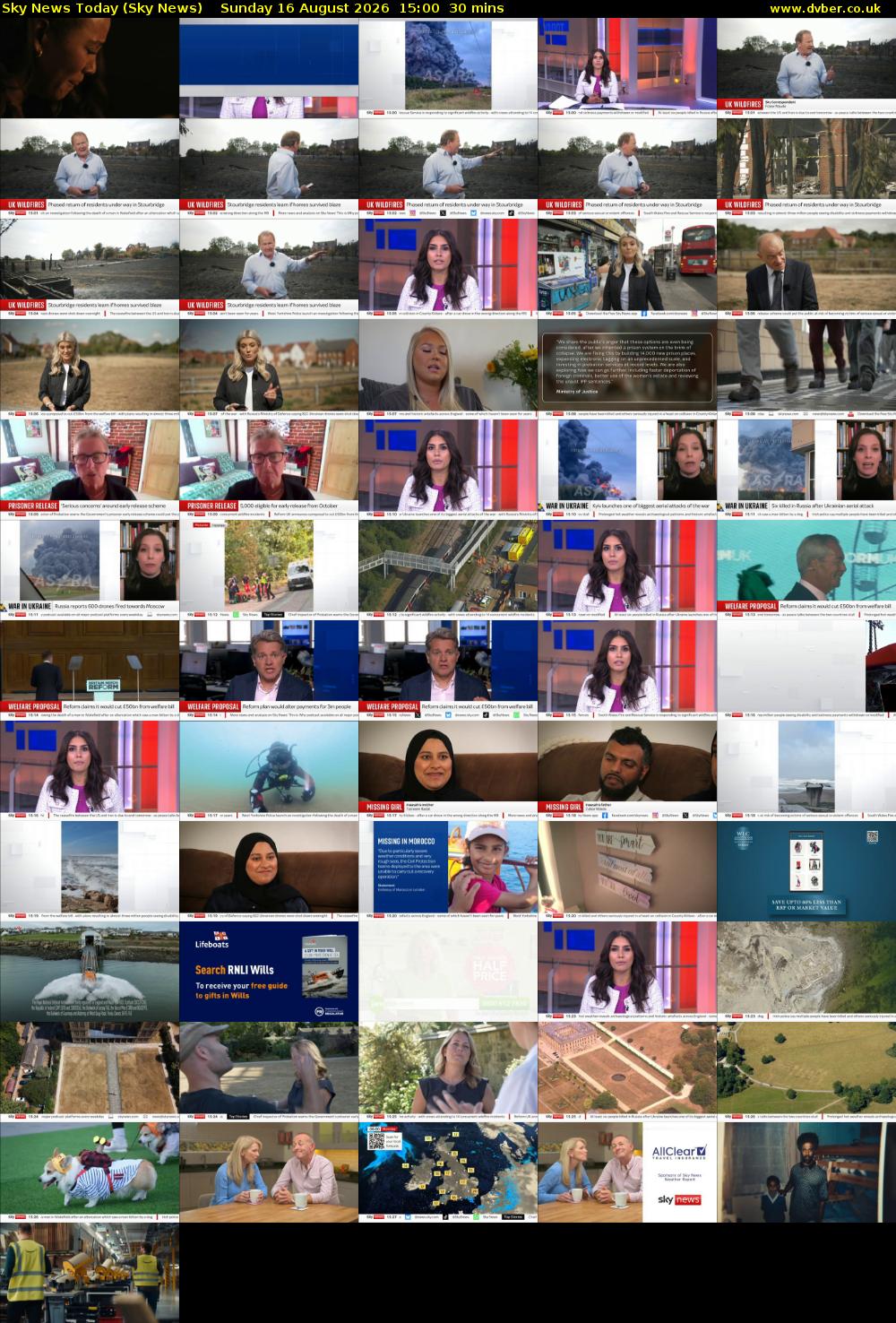 Sky News Today (Sky News) Sunday 16 August 2026 15:00 - 15:30