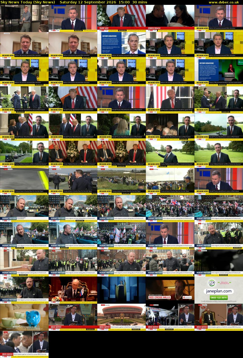 Sky News Today (Sky News) Saturday 12 September 2026 15:00 - 15:30