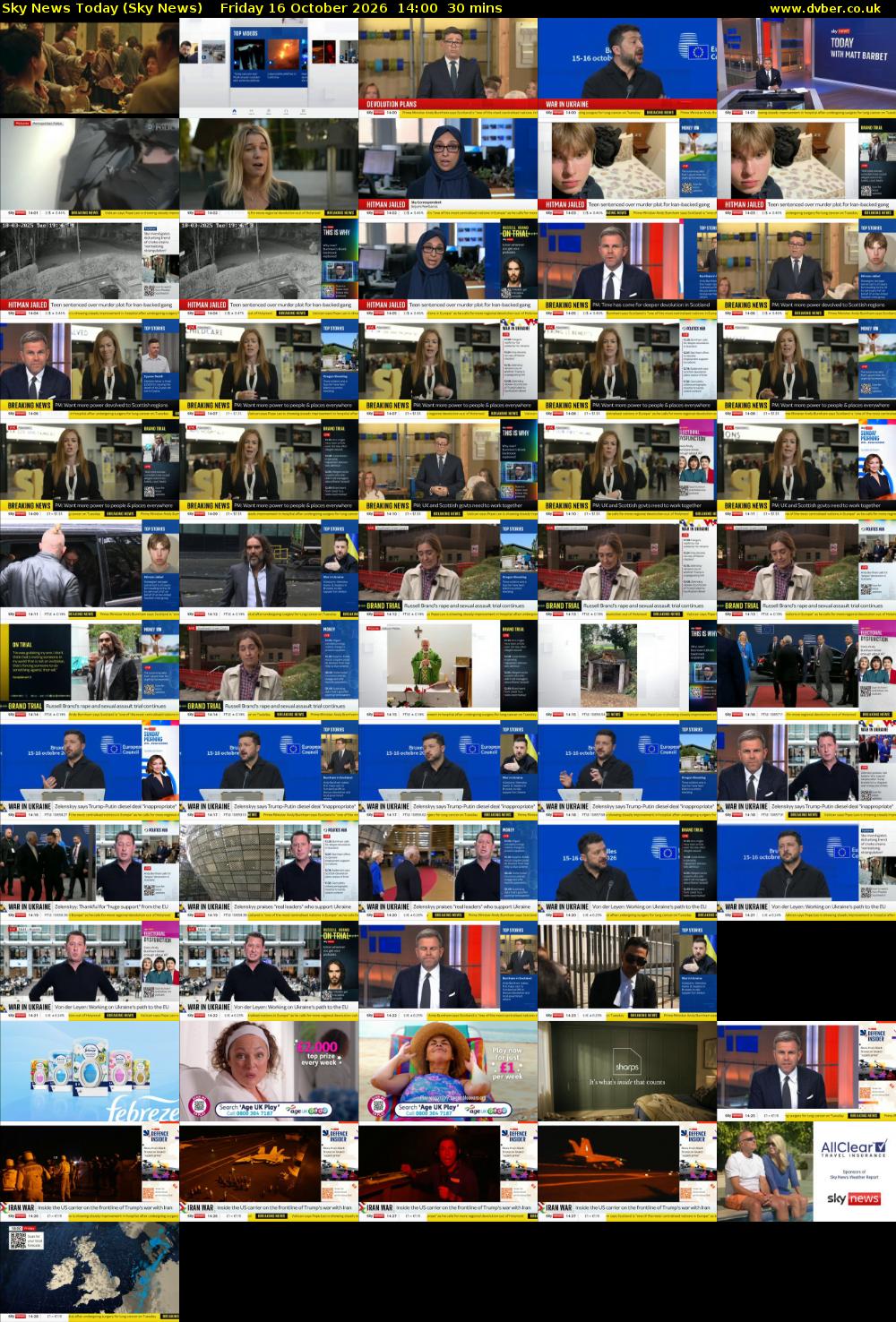 Sky News Today (Sky News) Friday 16 October 2026 14:00 - 14:30