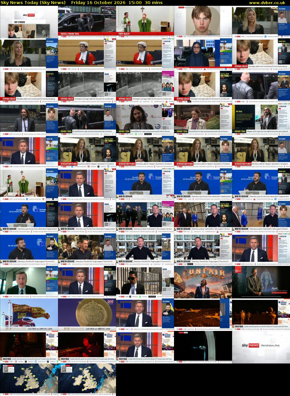 Sky News Today (Sky News) Friday 16 October 2026 15:00 - 15:30