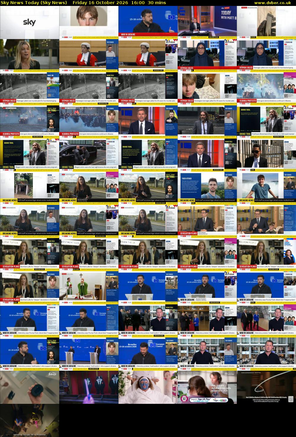 Sky News Today (Sky News) Friday 16 October 2026 16:00 - 16:30