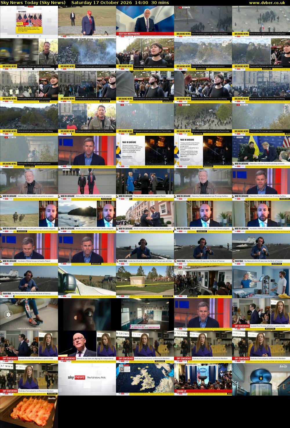 Sky News Today (Sky News) Saturday 17 October 2026 14:00 - 14:30