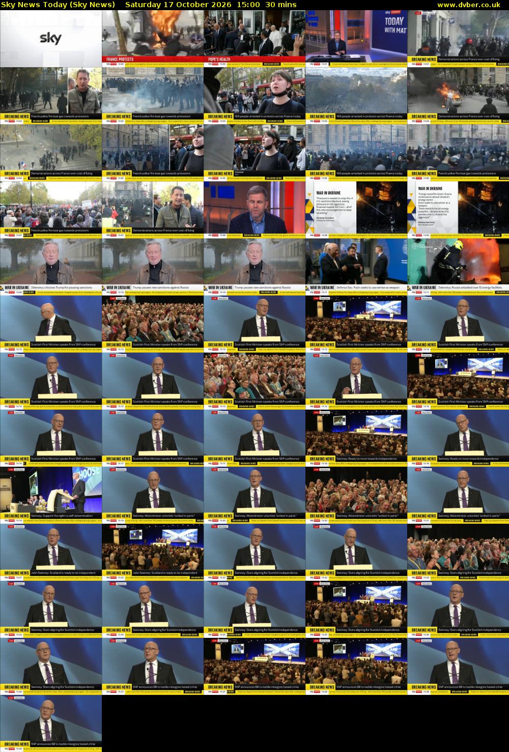 Sky News Today (Sky News) Saturday 17 October 2026 15:00 - 15:30