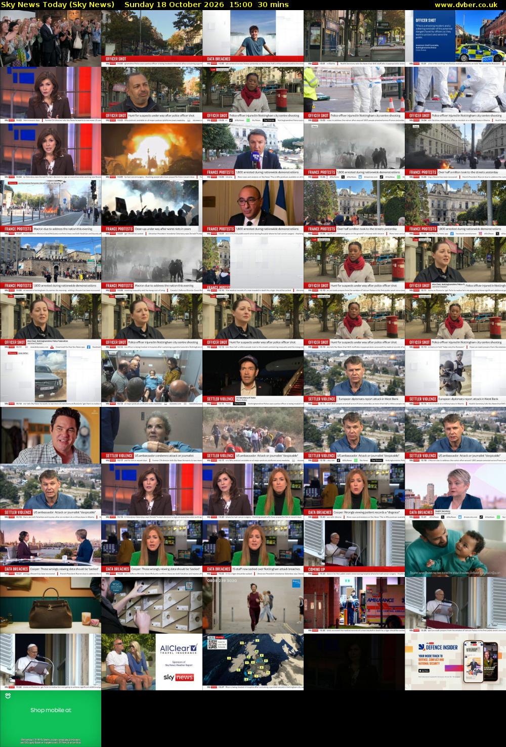 Sky News Today (Sky News) Sunday 18 October 2026 15:00 - 15:30