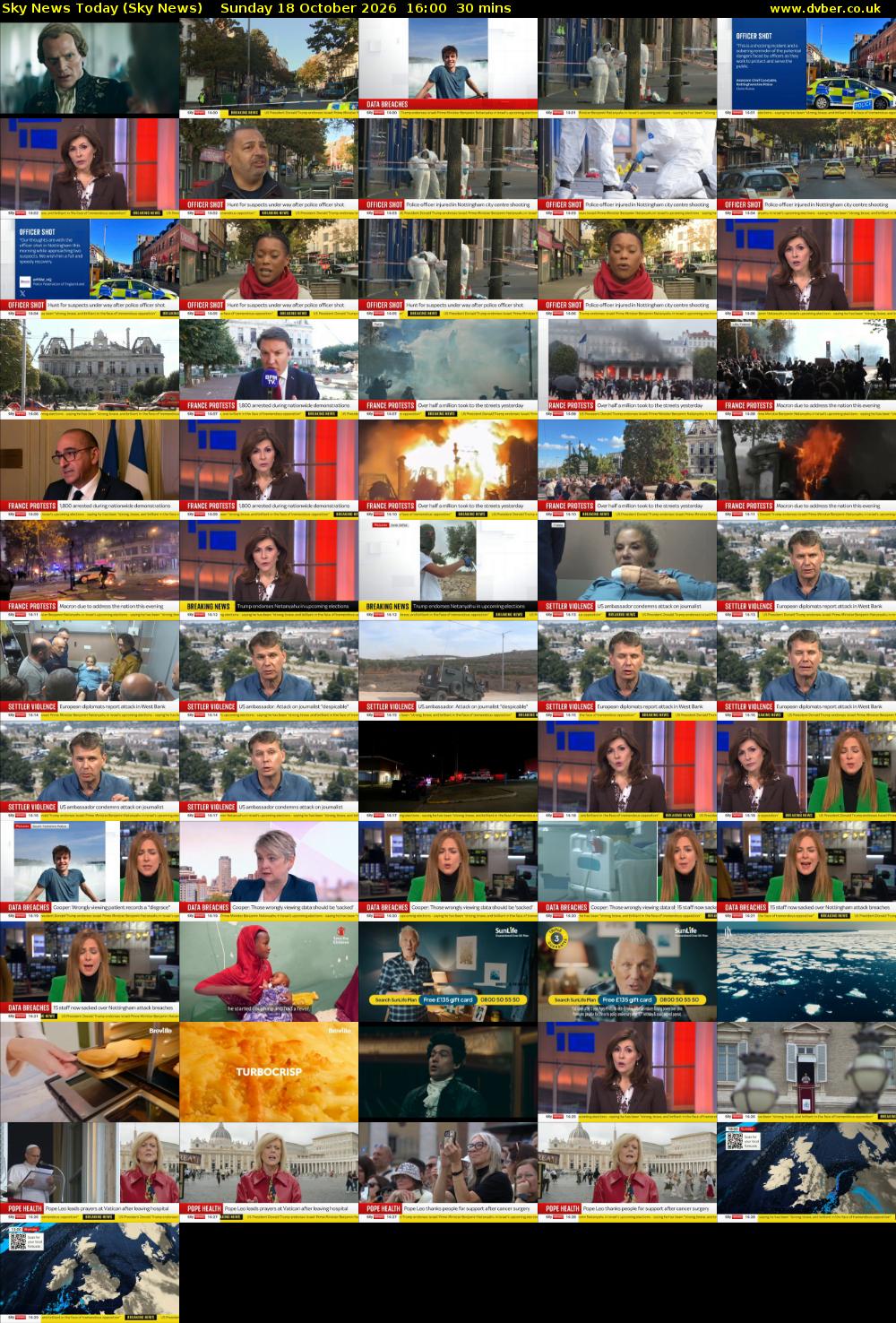 Sky News Today (Sky News) Sunday 18 October 2026 16:00 - 16:30