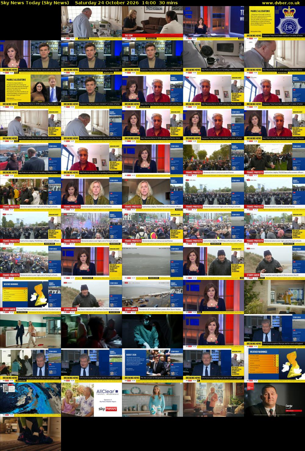 Sky News Today (Sky News) Saturday 24 October 2026 14:00 - 14:30