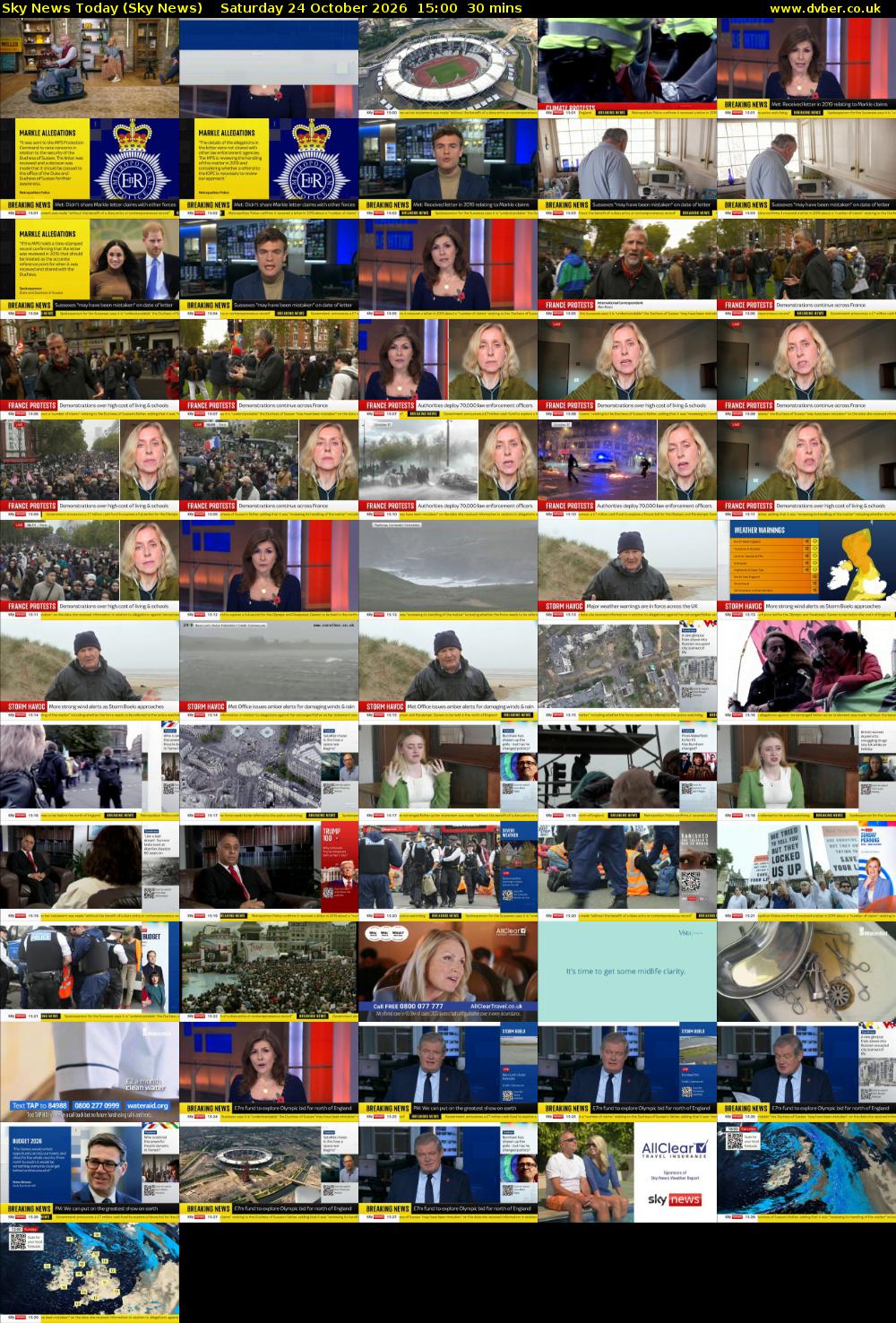 Sky News Today (Sky News) Saturday 24 October 2026 15:00 - 15:30