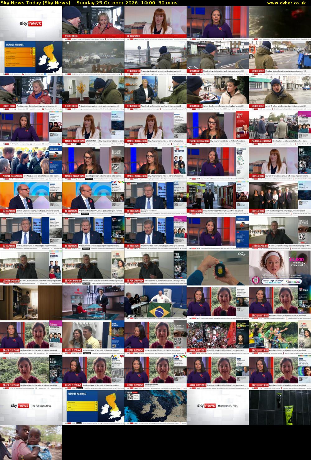 Sky News Today (Sky News) Sunday 25 October 2026 14:00 - 14:30
