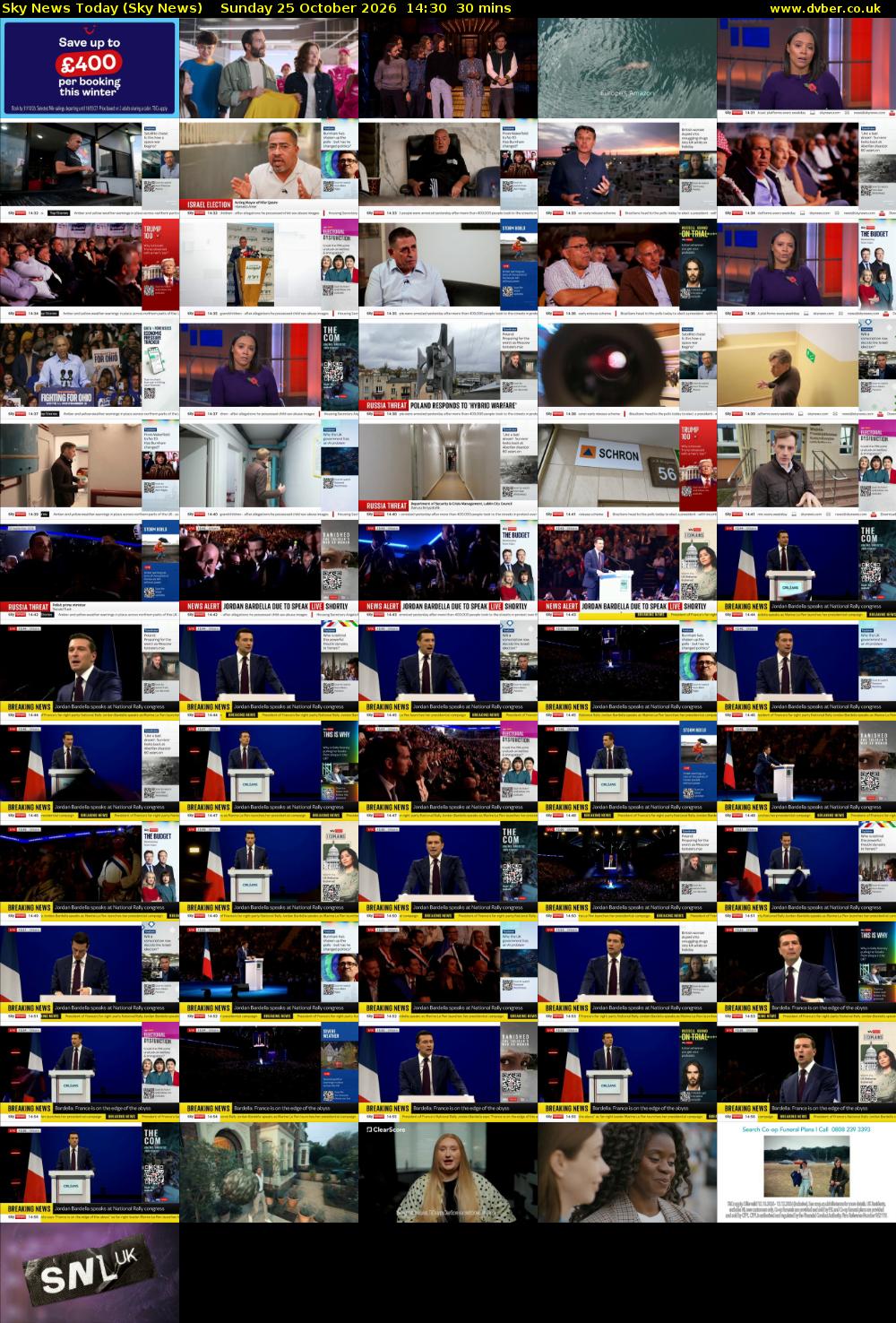 Sky News Today (Sky News) Sunday 25 October 2026 14:30 - 15:00