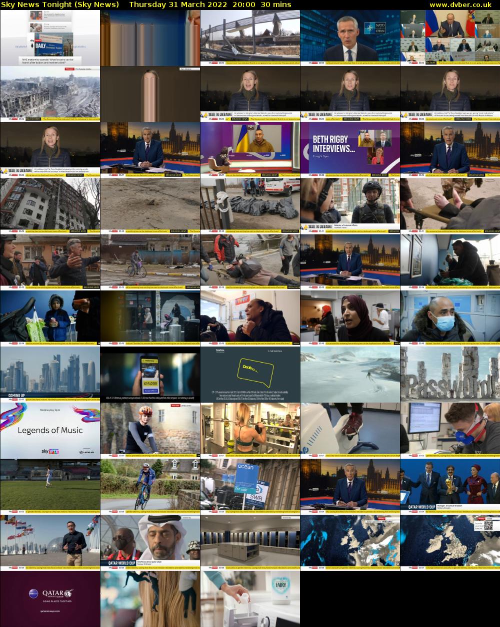 Sky News Tonight (Sky News) Thursday 31 March 2022 20:00 - 20:30