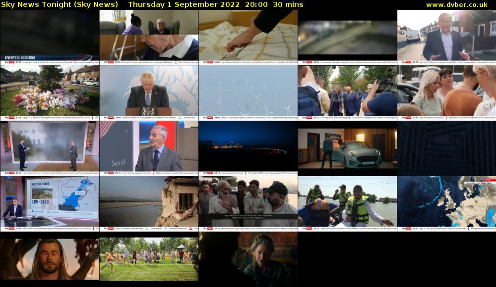 Sky News Tonight (Sky News) Thursday 1 September 2022 20:00 - 20:30