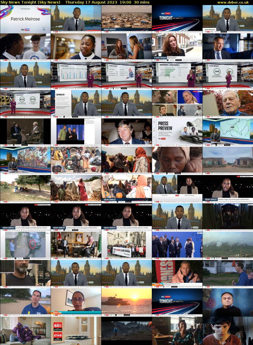 Sky News Tonight (Sky News) Thursday 17 August 2023 19:00 - 19:30