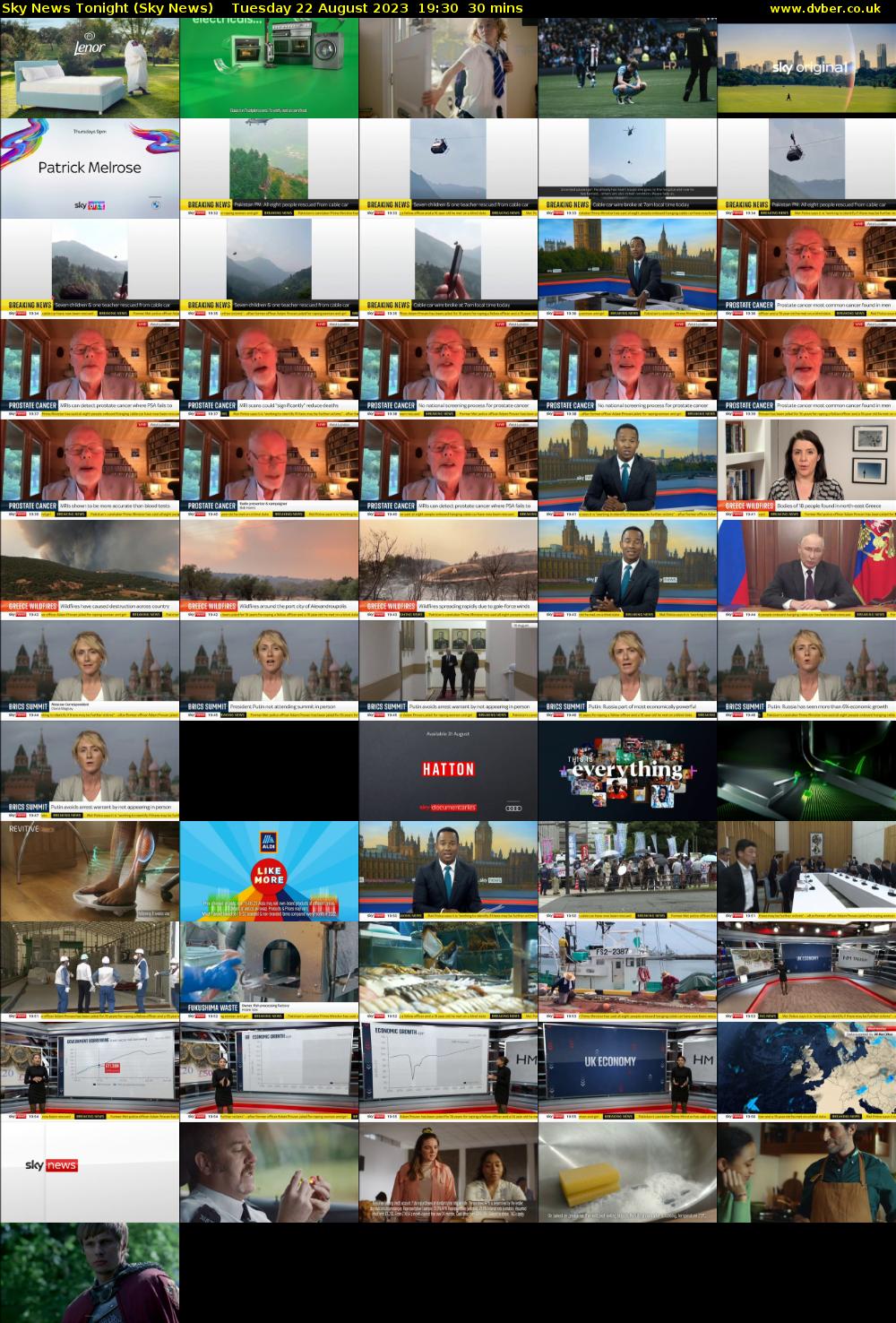Sky News Tonight (Sky News) Tuesday 22 August 2023 19:30 - 20:00