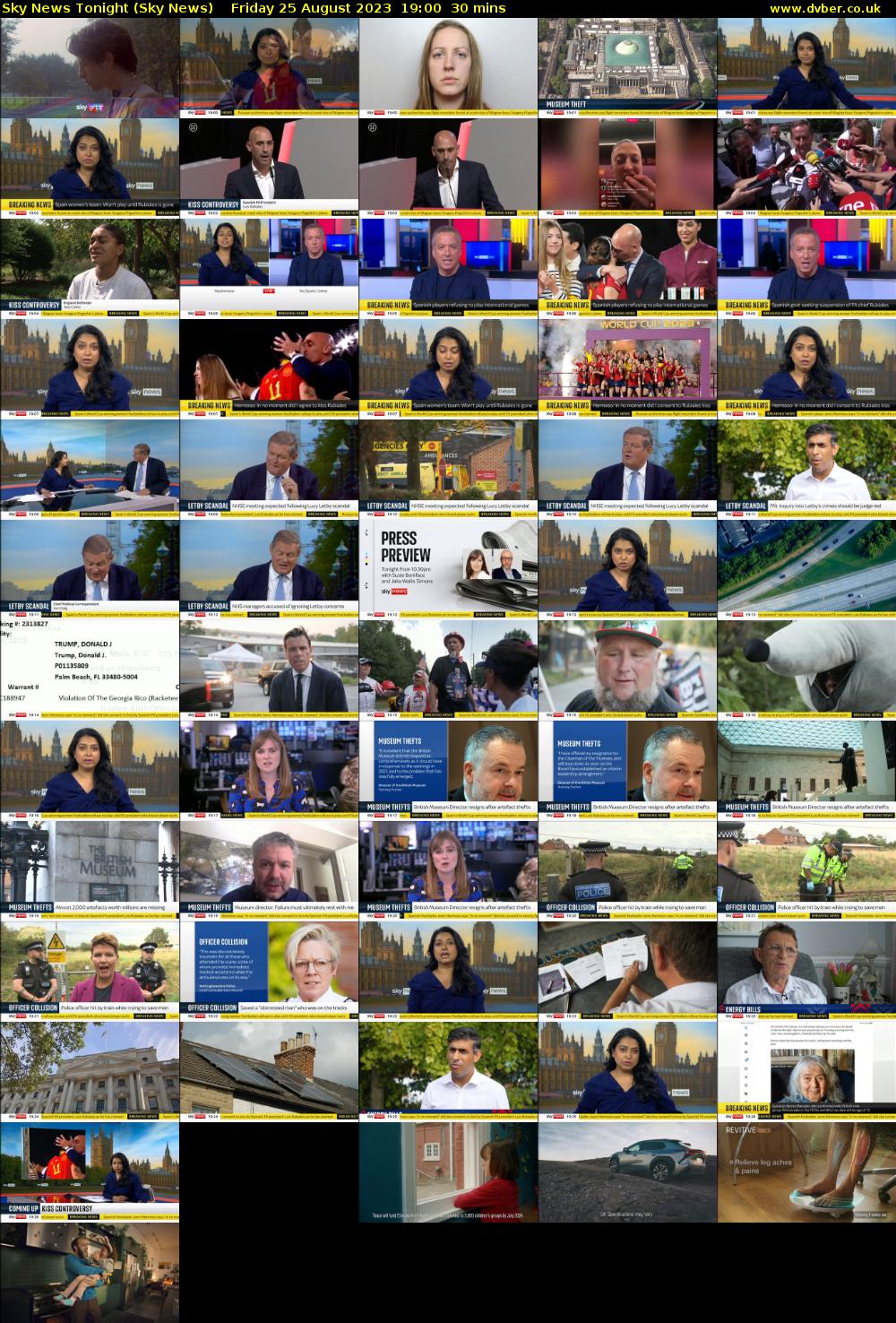 Sky News Tonight (Sky News) Friday 25 August 2023 19:00 - 19:30