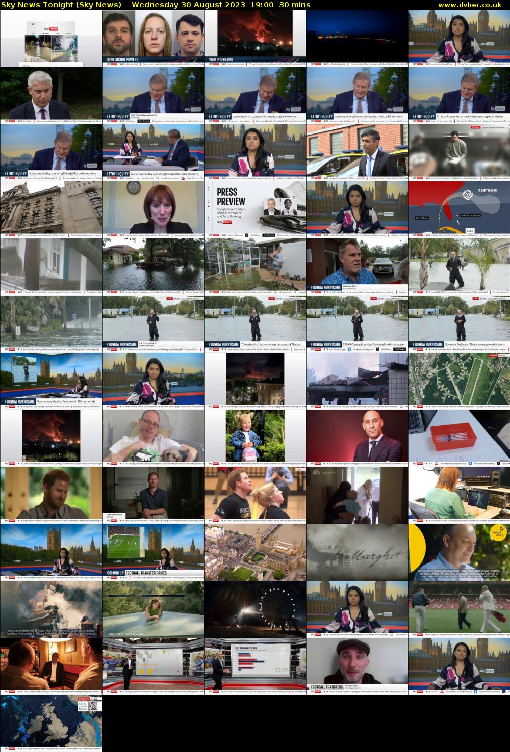 Sky News Tonight (Sky News) Wednesday 30 August 2023 19:00 - 19:30