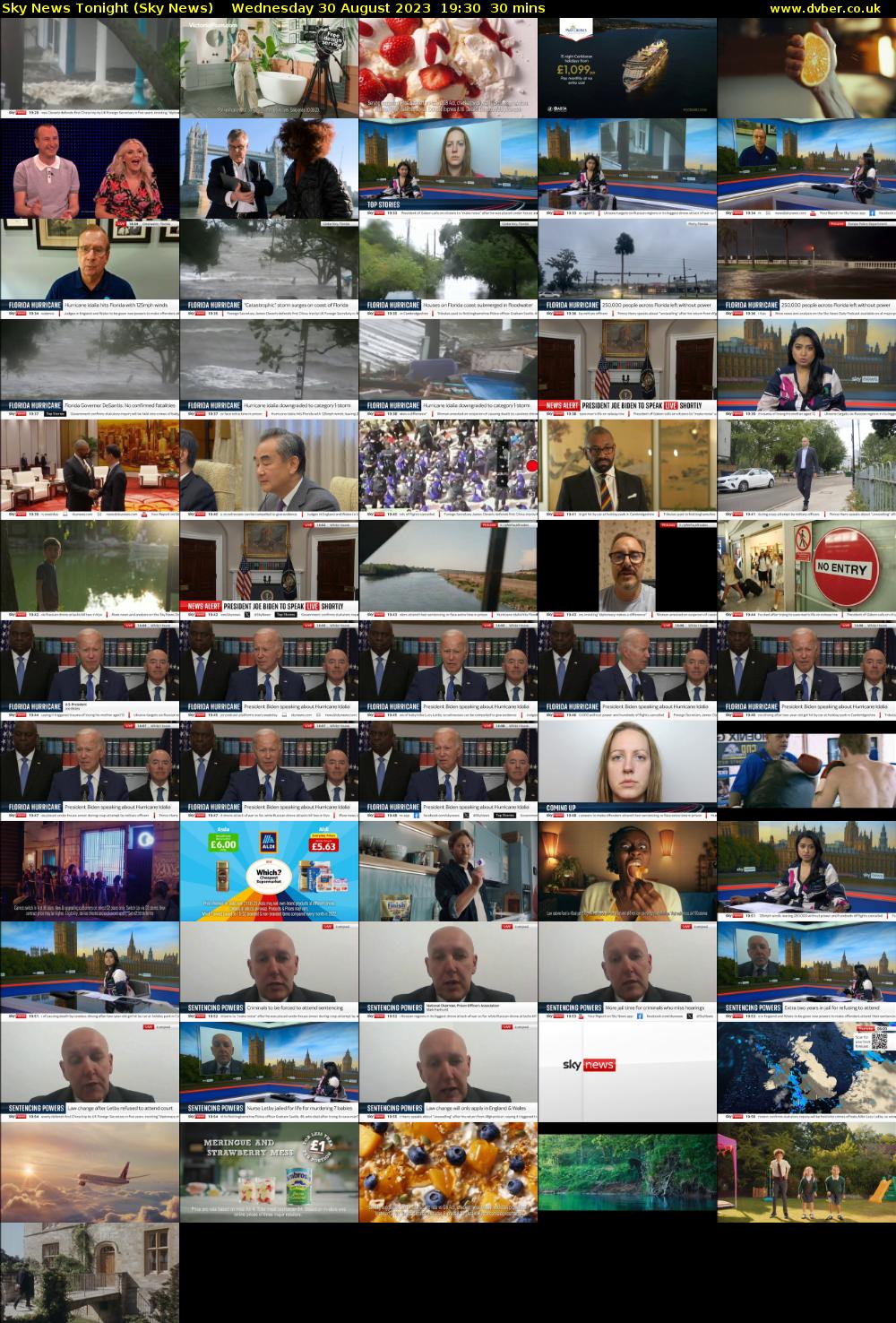 Sky News Tonight (Sky News) Wednesday 30 August 2023 19:30 - 20:00