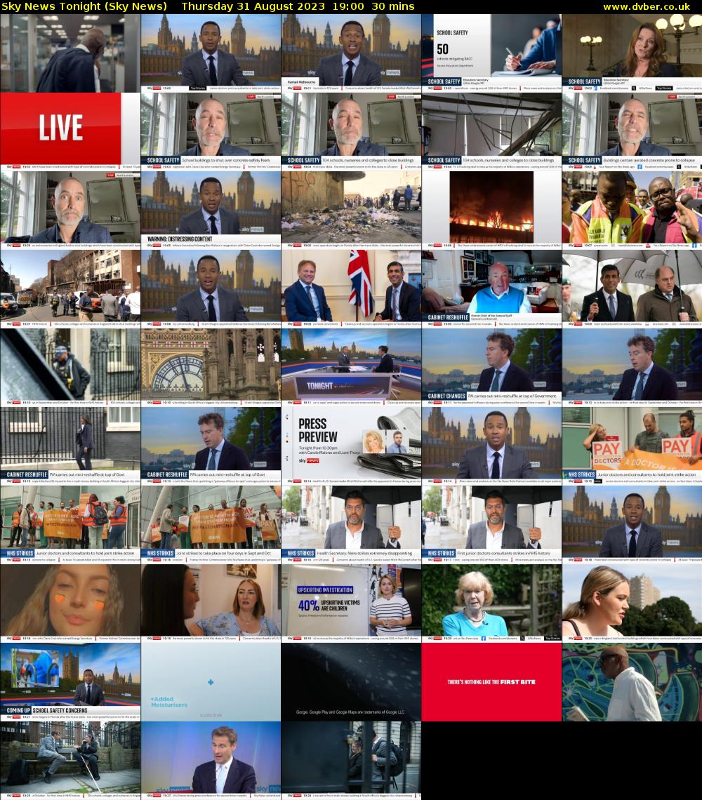 Sky News Tonight (Sky News) Thursday 31 August 2023 19:00 - 19:30