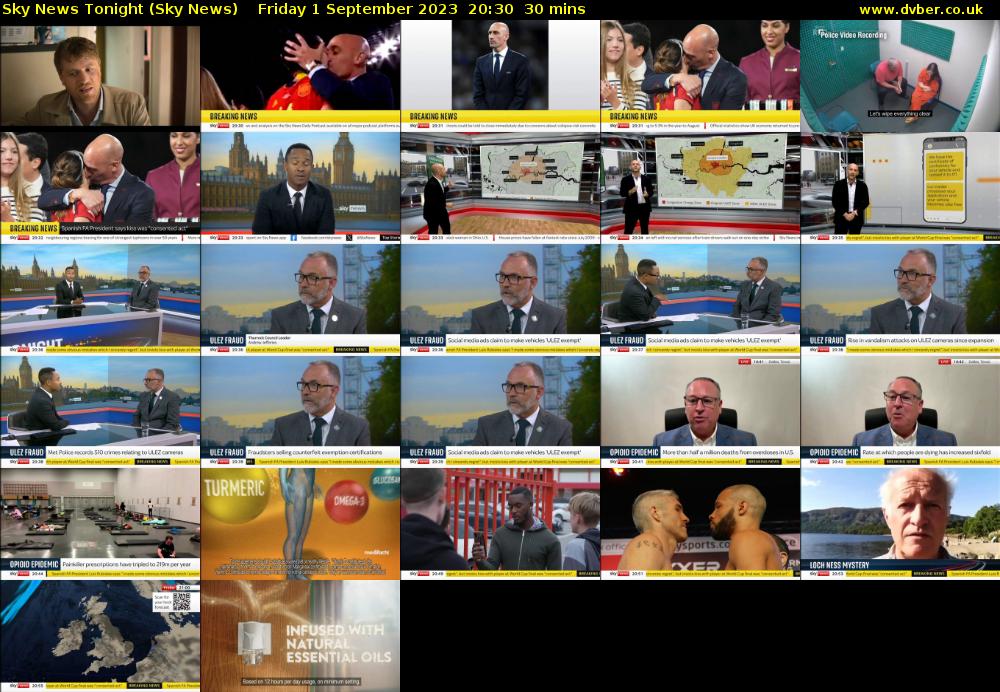 Sky News Tonight (Sky News) Friday 1 September 2023 20:30 - 21:00
