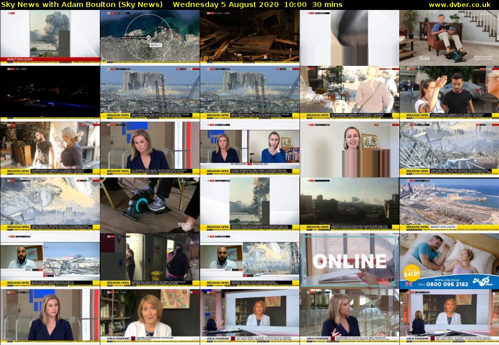 Sky News With Adam Boulton (Sky News) Wednesday 5 August 2020 10:00 - 10:30