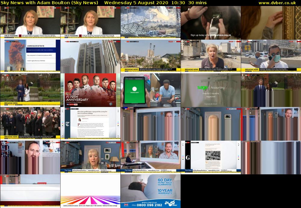Sky News With Adam Boulton (Sky News) Wednesday 5 August 2020 10:30 - 11:00