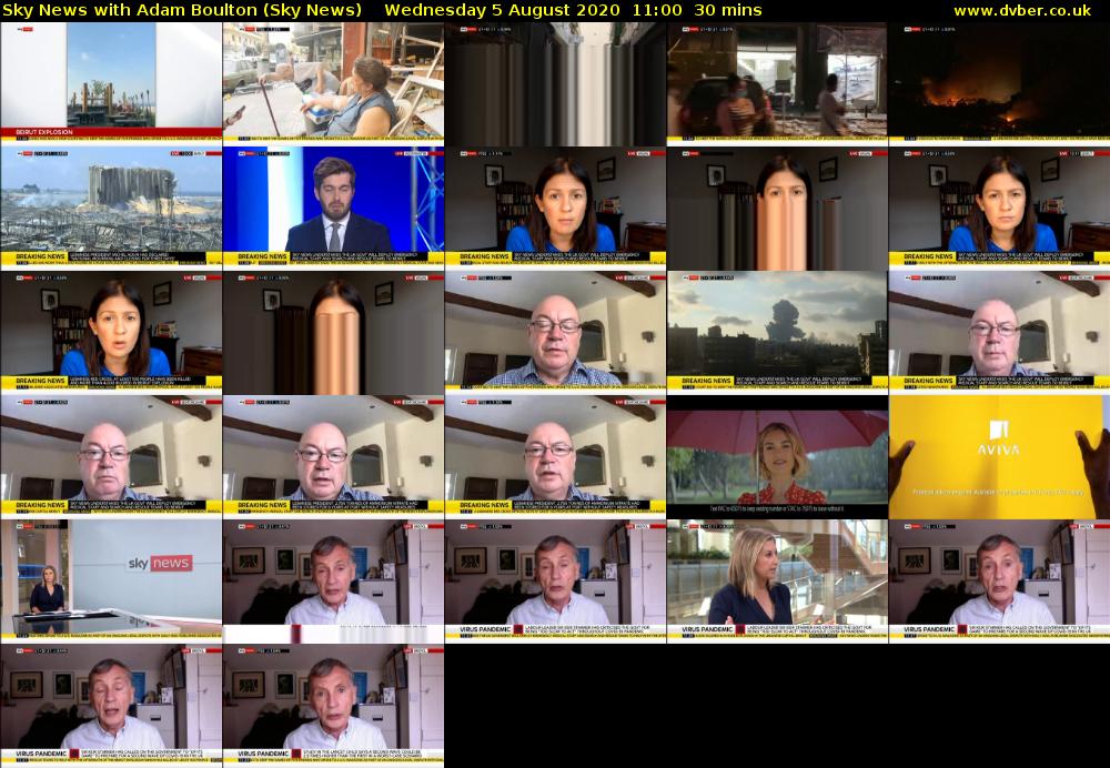 Sky News With Adam Boulton (Sky News) Wednesday 5 August 2020 11:00 - 11:30