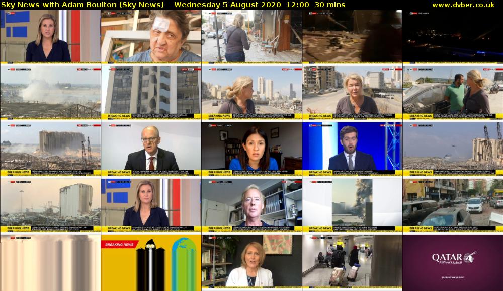 Sky News With Adam Boulton (Sky News) Wednesday 5 August 2020 12:00 - 12:30