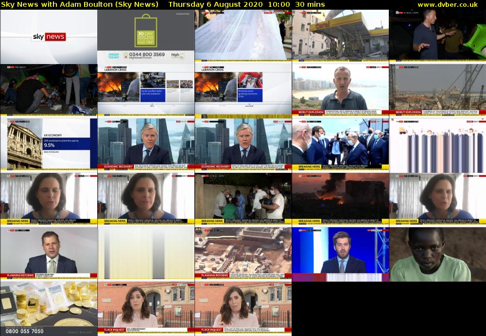 Sky News With Adam Boulton (Sky News) Thursday 6 August 2020 10:00 - 10:30