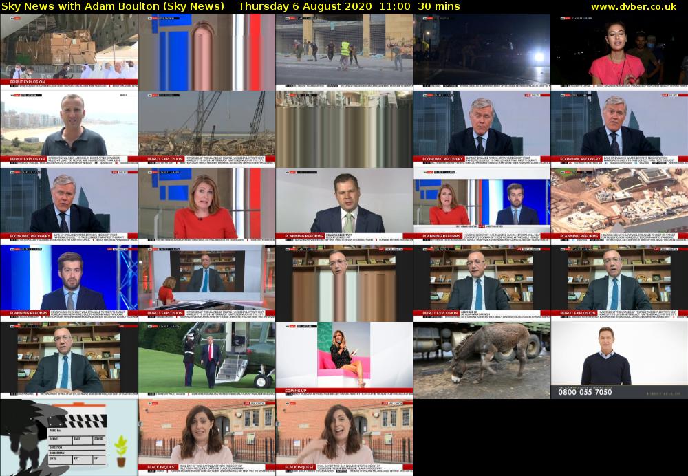 Sky News With Adam Boulton (Sky News) Thursday 6 August 2020 11:00 - 11:30