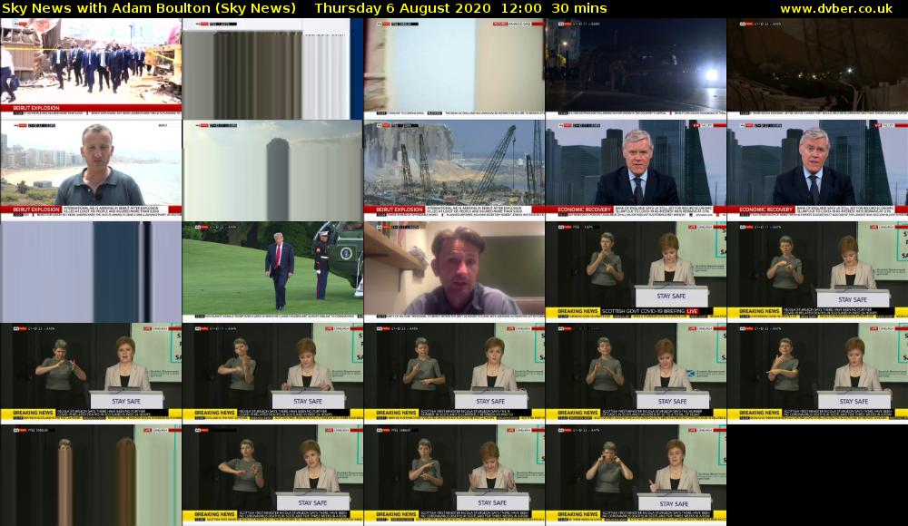 Sky News With Adam Boulton (Sky News) Thursday 6 August 2020 12:00 - 12:30