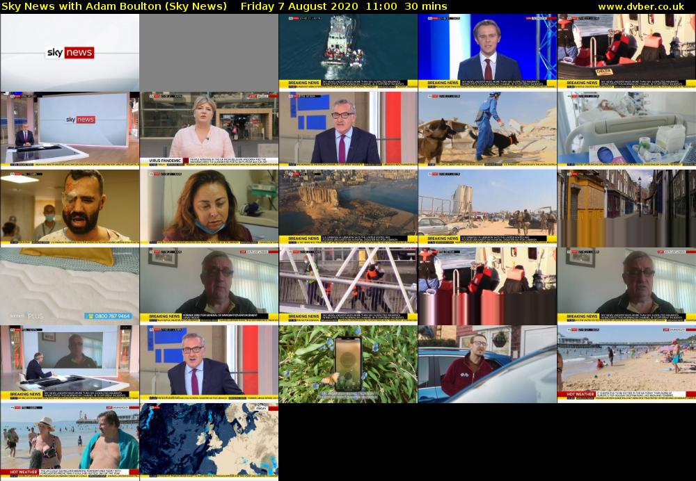 Sky News With Adam Boulton (Sky News) Friday 7 August 2020 11:00 - 11:30
