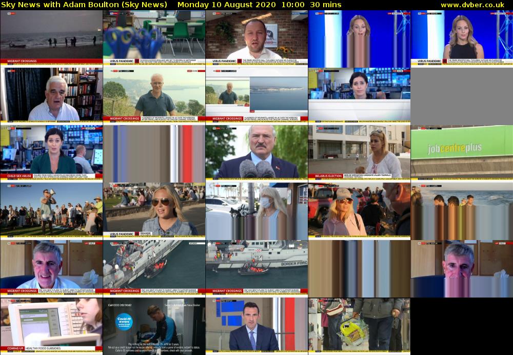 Sky News With Adam Boulton (Sky News) Monday 10 August 2020 10:00 - 10:30