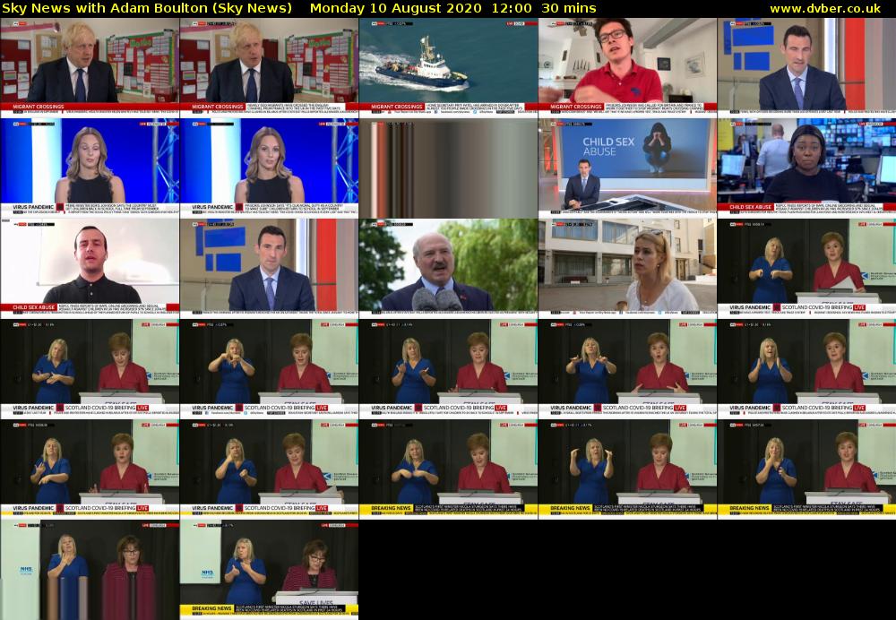 Sky News With Adam Boulton (Sky News) Monday 10 August 2020 12:00 - 12:30