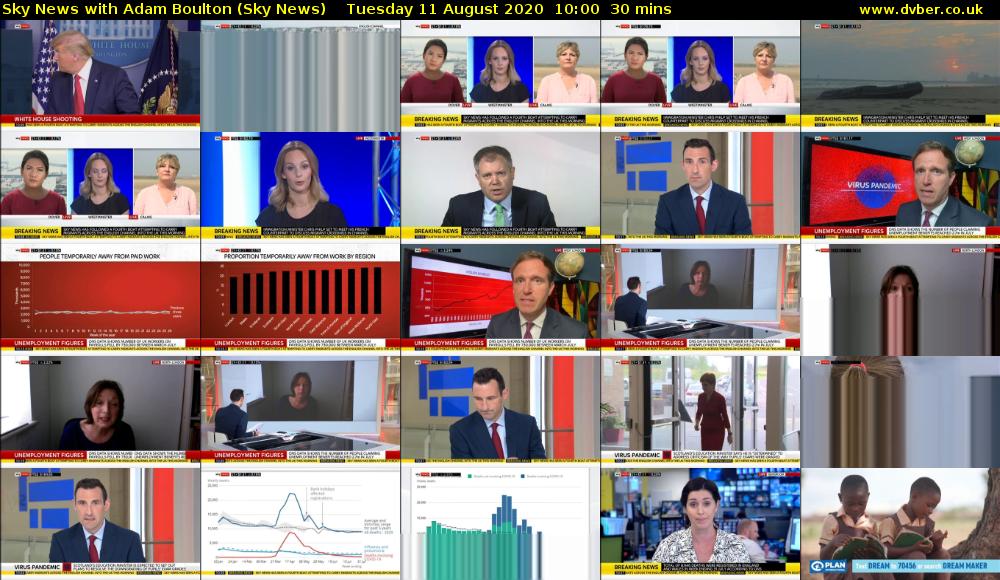 Sky News With Adam Boulton (Sky News) Tuesday 11 August 2020 10:00 - 10:30