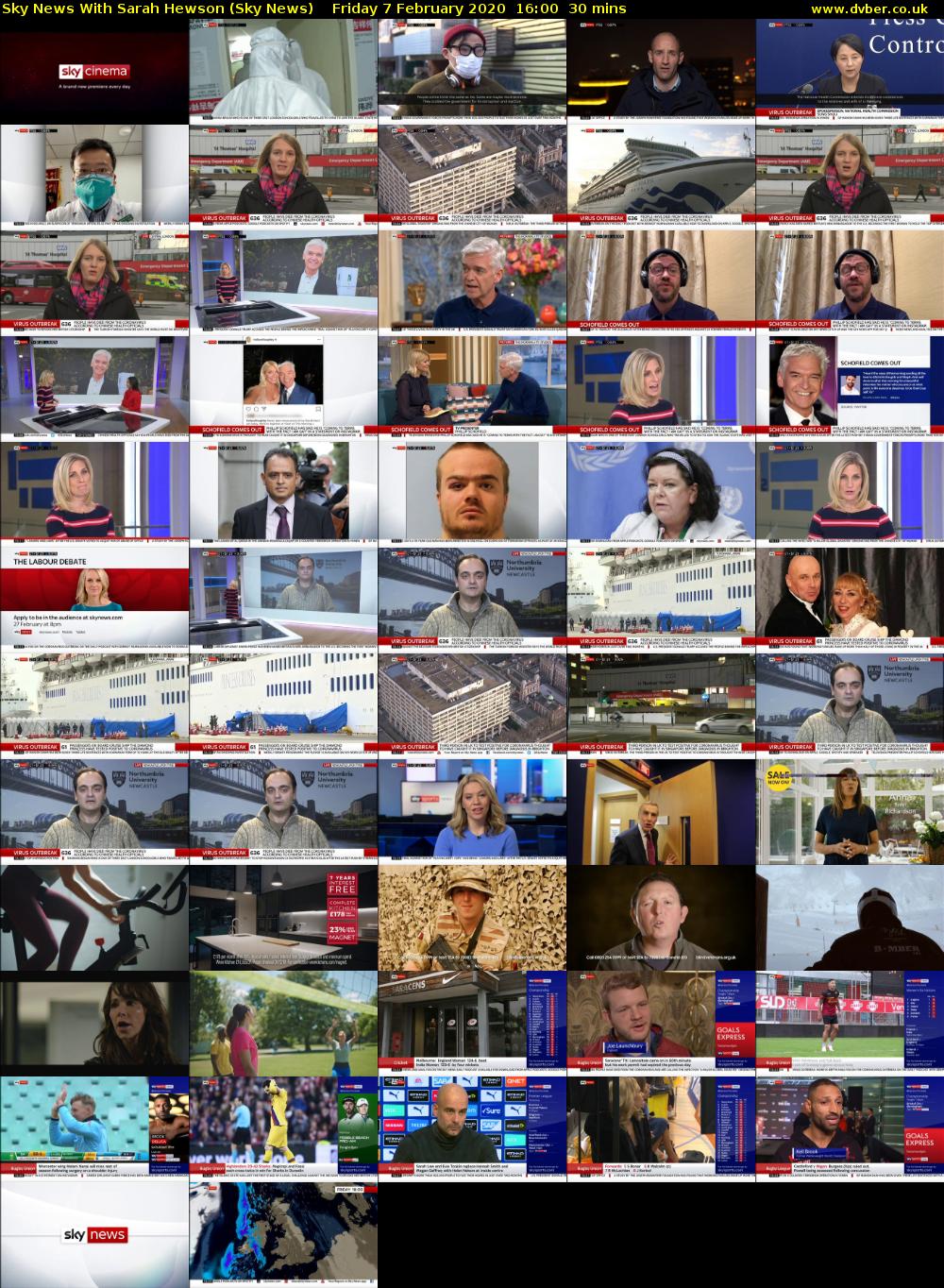 Sky News With Sarah Hewson (Sky News) Friday 7 February 2020 16:00 - 16:30
